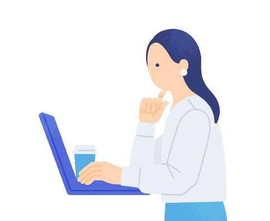 悩んでいる人物のイラスト